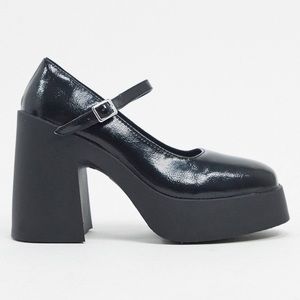 ASOS Black Platform Mary Jane Heels